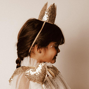 Корона принцессы Mrs. Ertha "Golden Queen", золотая, 3-6 лет